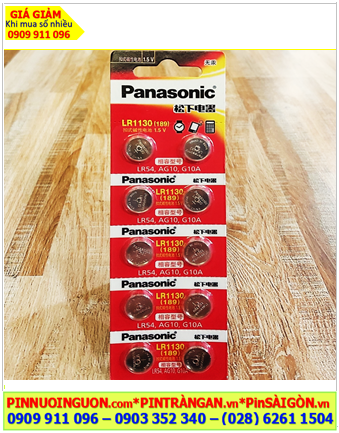COMBO 01vỉ=10viên Pin 1.5v Panasonic LR1130 (AG10,LR54,189) _Giá chỉ 59.000/10viên